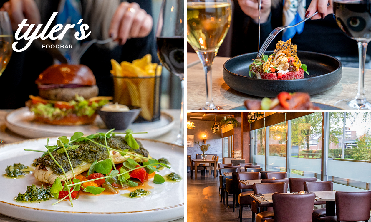 3-gangendiner à la carte bij Tyler's Foodbar