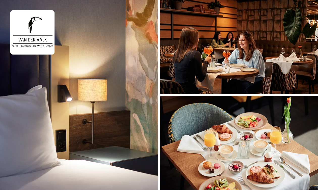 Overnachting(en) voor 2 + ontbijt + evt. diner bij Van der Valk Hilversum de Witte Bergen