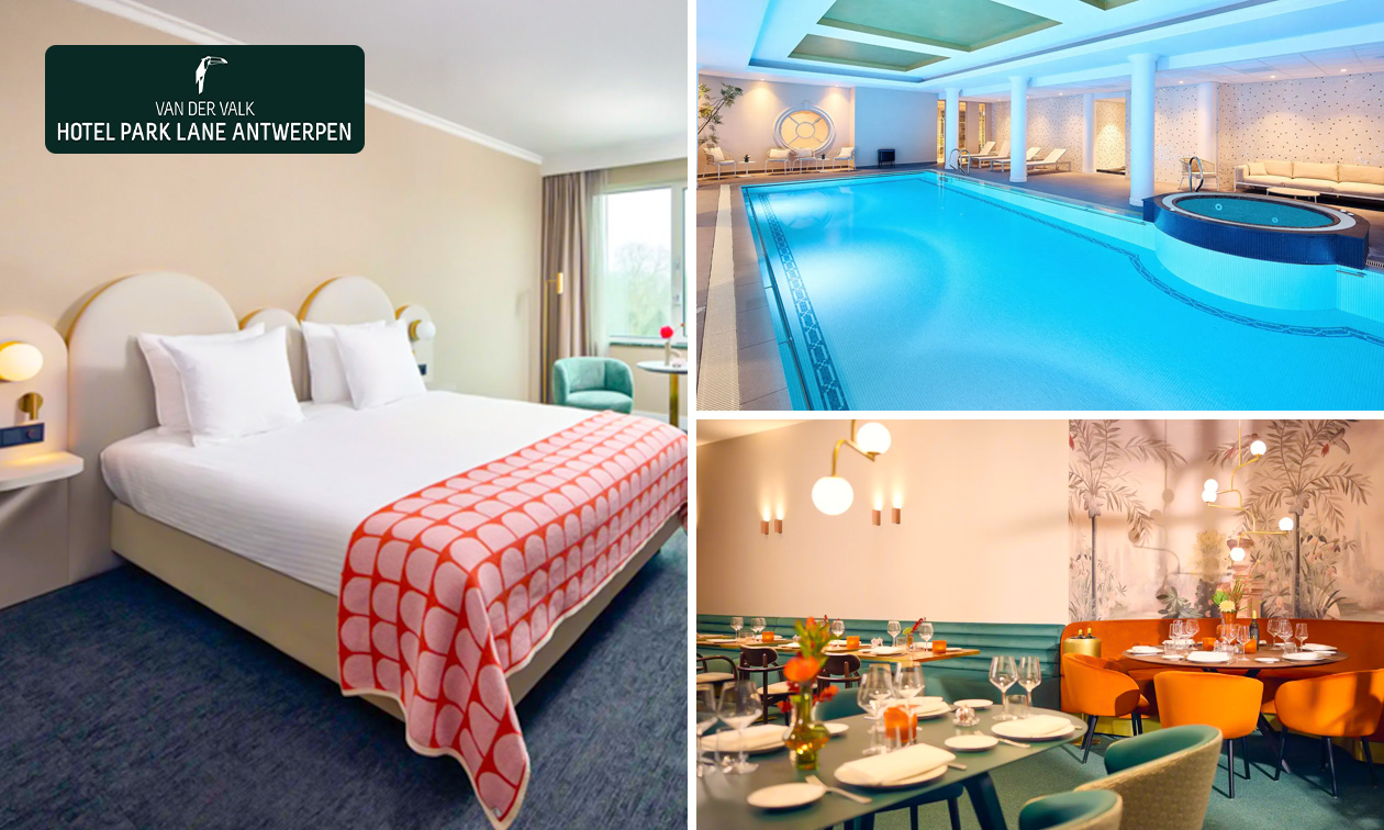 Overnachting voor 2 + ontbijt + late check out + toegang wellness in hartje Antwerpen