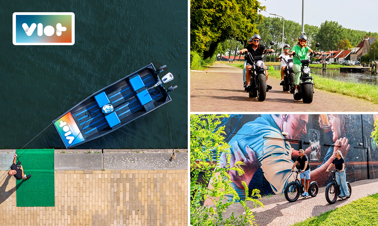 Huur een e-bike, e-step, e-scooter of e-boot + flesje bubbels in Goes