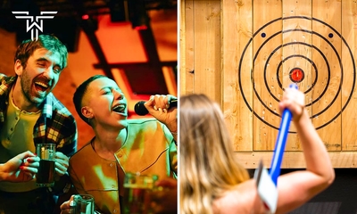 Bijlwerpen (1 uur) of karaoke (2 uur) nabij Brussel