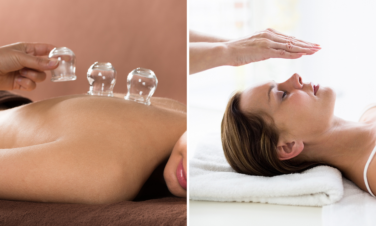 Cupping + reikibehandeling en/of massage (60 of 90 min)