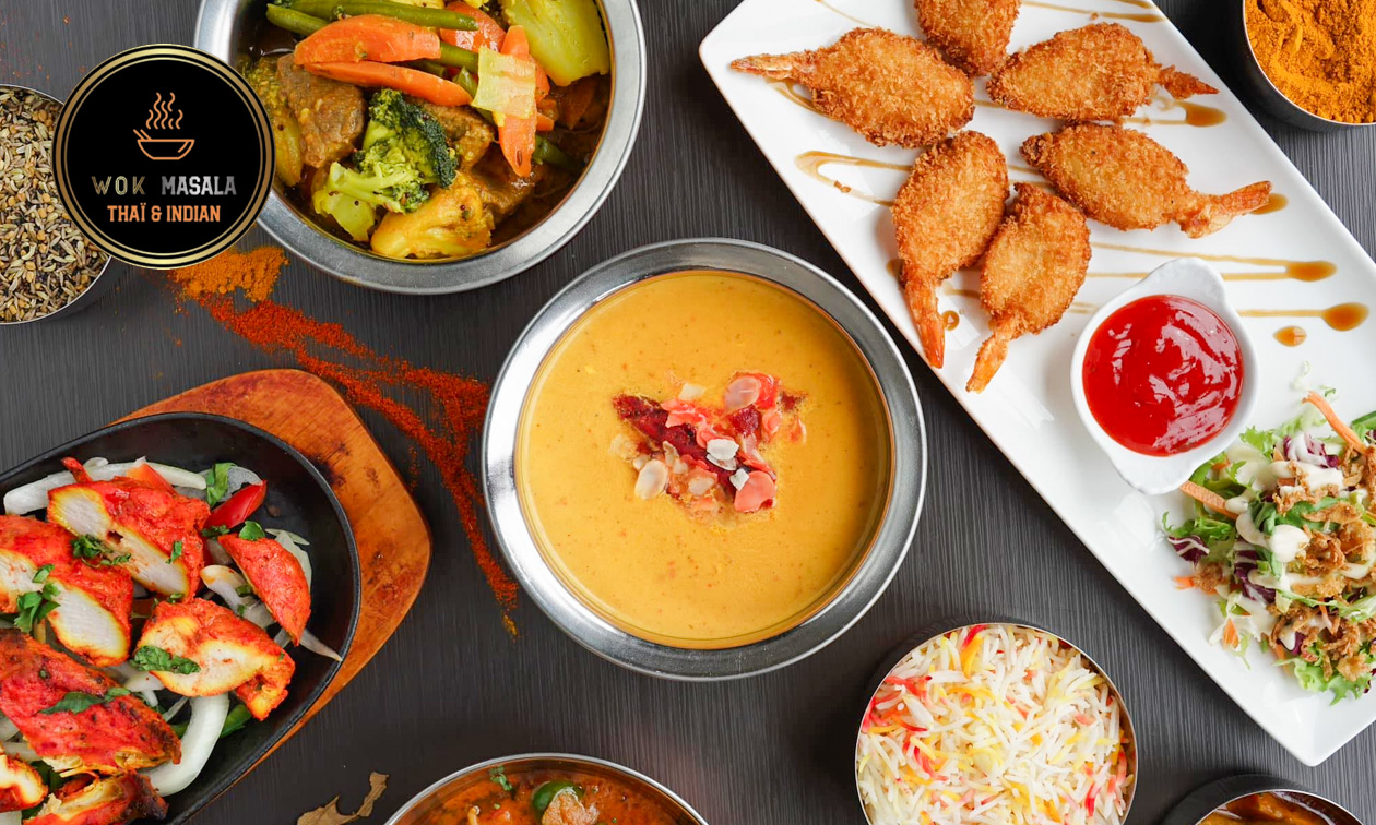 Thaise 2-gangenlunch of -diner à la carte voor afhaal in Brussel