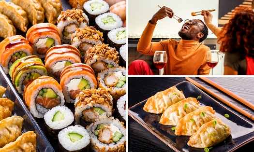 Sushibox (50 stuks) + kipgyoza's (5 stuks) voor afhaal bij Wok n' Maki in hartje Leuven