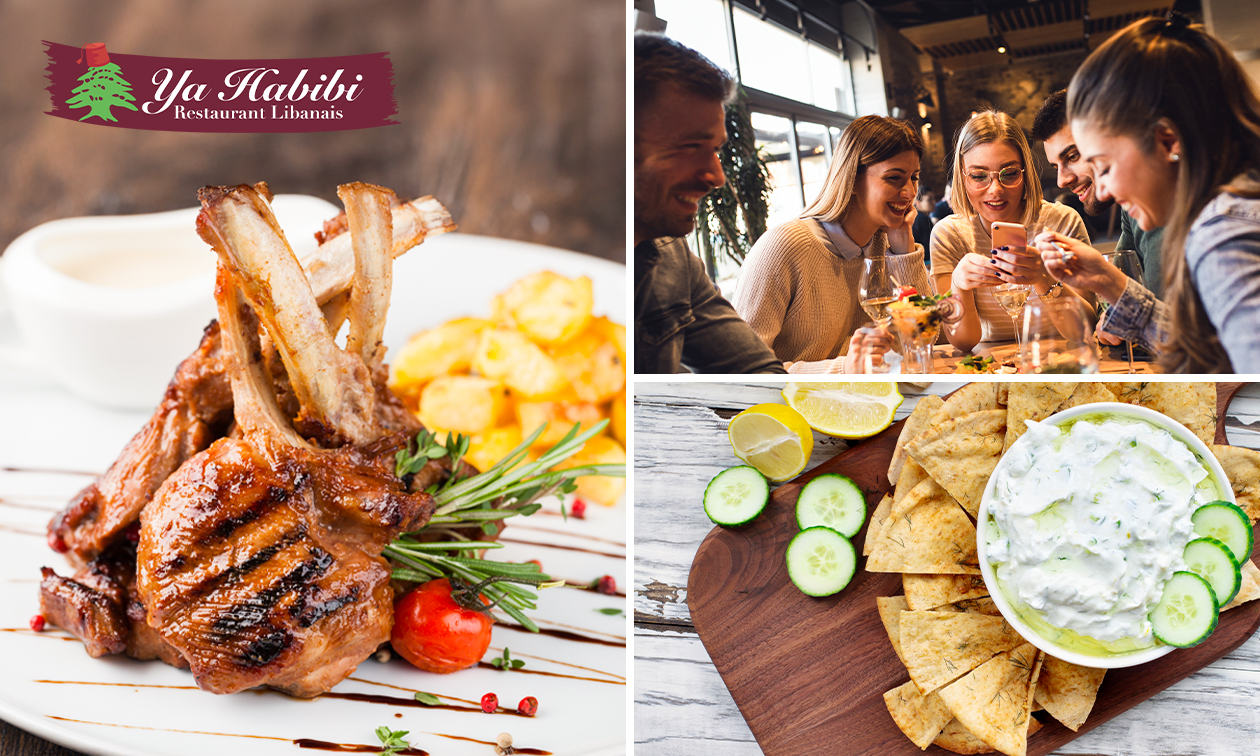 Libanese 2-gangenlunch of -diner à la carte bij Roubaix