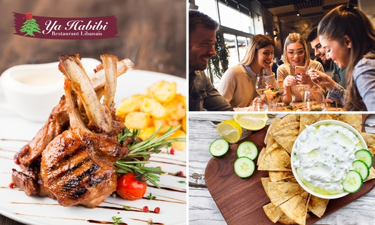 Menu libanais en 2 services à la carte près de Roubaix