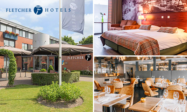 Overnachting voor 2 + evt. ontbijt en 3-gangendiner bij Fletcher Hotels