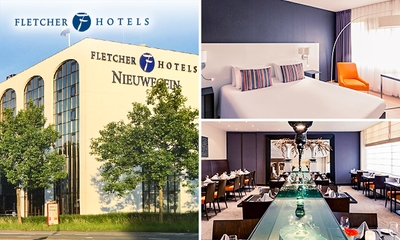 Overnachting voor 2 + evt. ontbijt en 3-gangendiner bij Fletcher Hotels